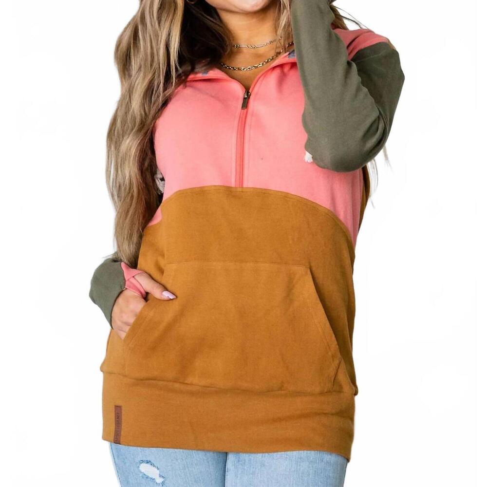 NEW AMPERSAND AVE halfzip hoodie in scenic route